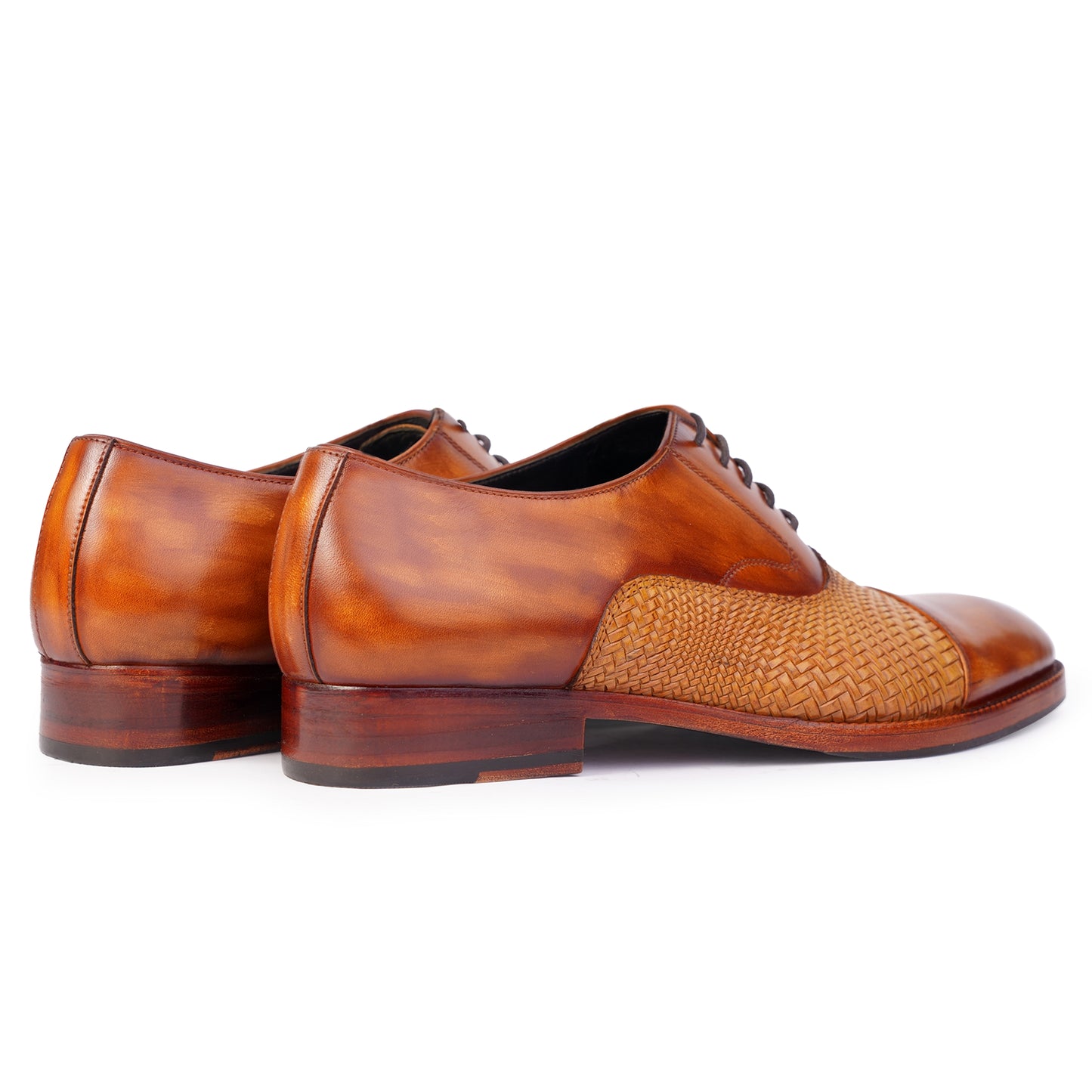 Captoe Oxfords Spectators Blake Stitch in full grain leather